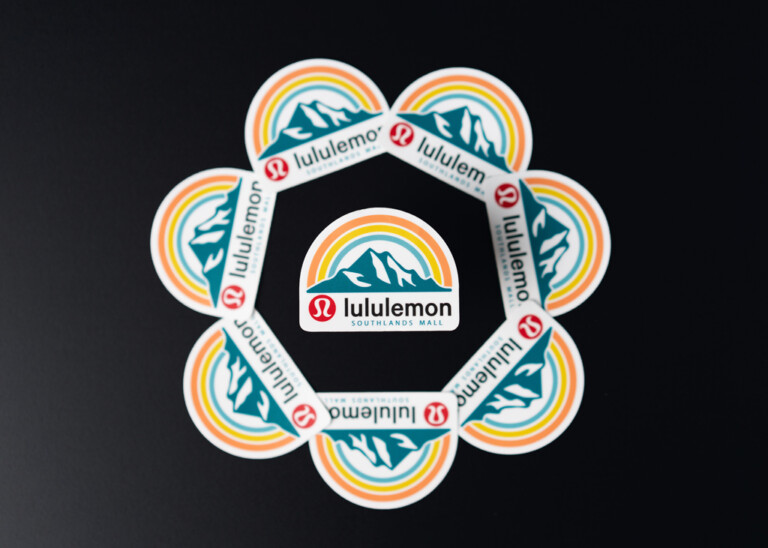 Lululemon die-cut stickers
