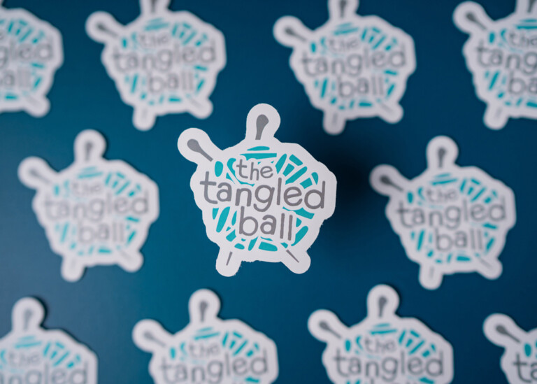 Tangled Ball custom die-cut stickers