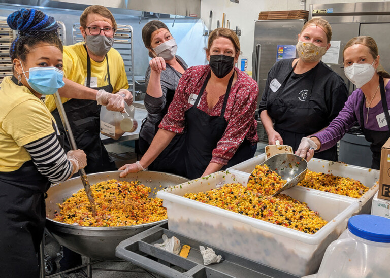YellowDog at a volunteer event
