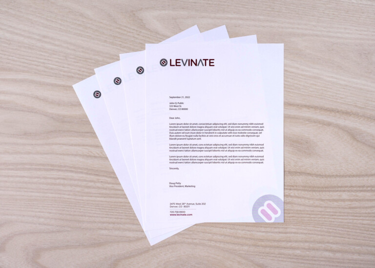 Levinate letterhead