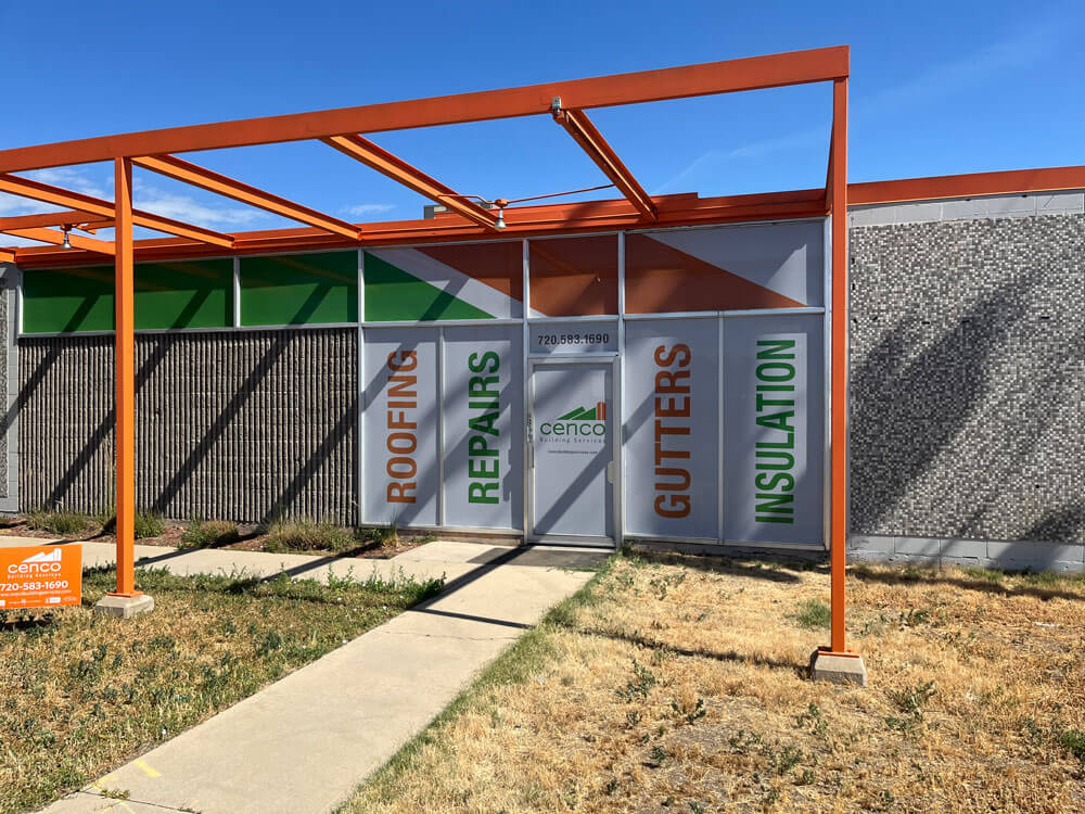 signage on Cenco's warehouse exterior