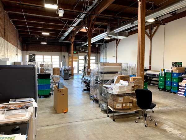 YellowDog warehouse studio space being remodeled.