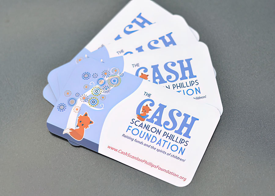 White and blue nonprofit business card