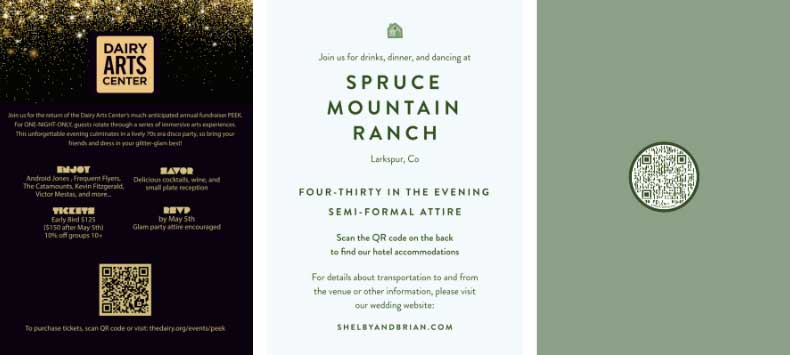 RSVP's using QR codes.