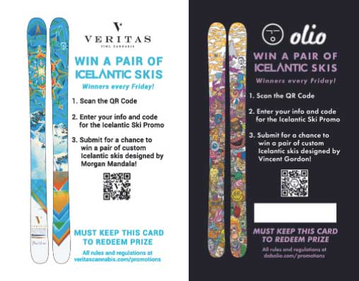 Giveaway signup postcards using QR codes.