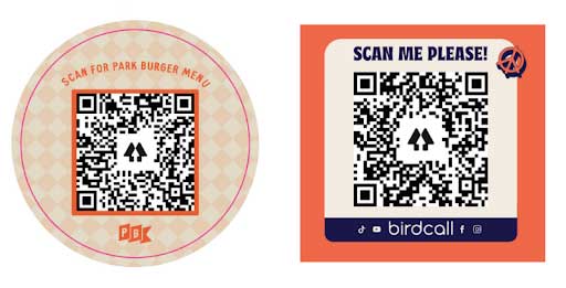 Custom QR code stickers.