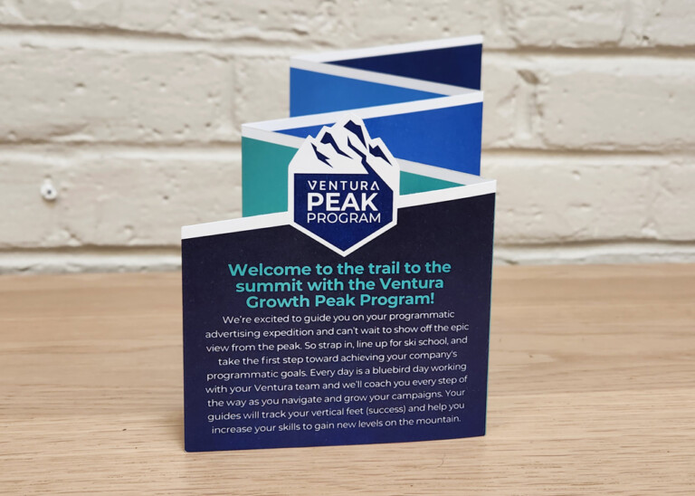 Ventura Peak die-cut brochure