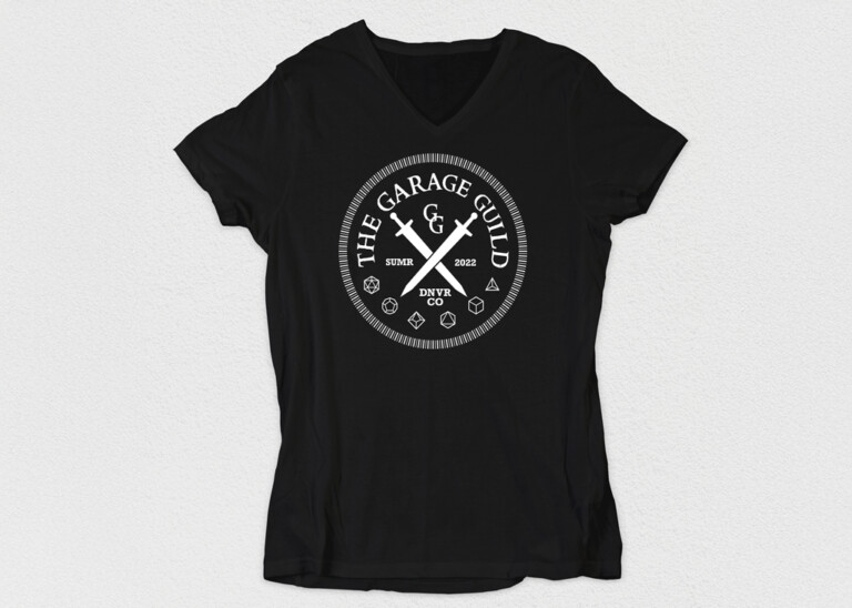 T-shirt design for The Garage Guild