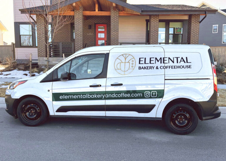 Van graphics for Elemental Bakery and Coffee House