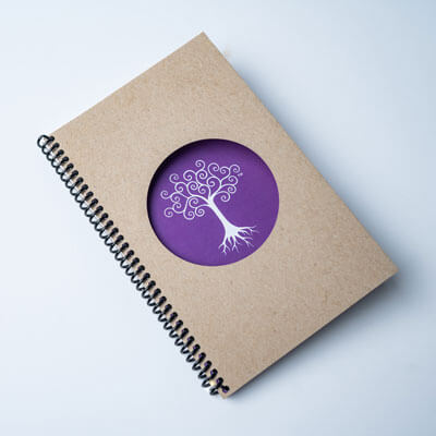 die cut notebook cover