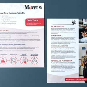 MoVet single-page brochure