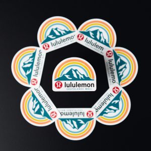 Lululemon die-cut stickers