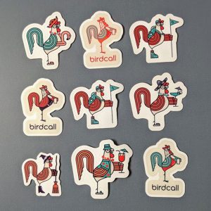 Custom die cut stickers for for Birdcall