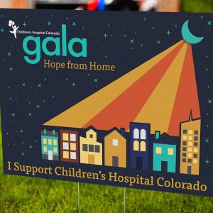 Children's Hospital gala yard sign