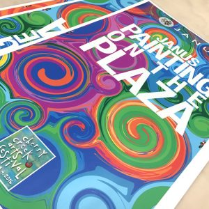 Cherry Creek Arts Festival signage for Janus