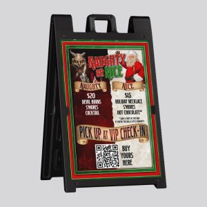 A-frame signage for 13th Floor