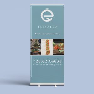 Retractable banner for Elevated Catering